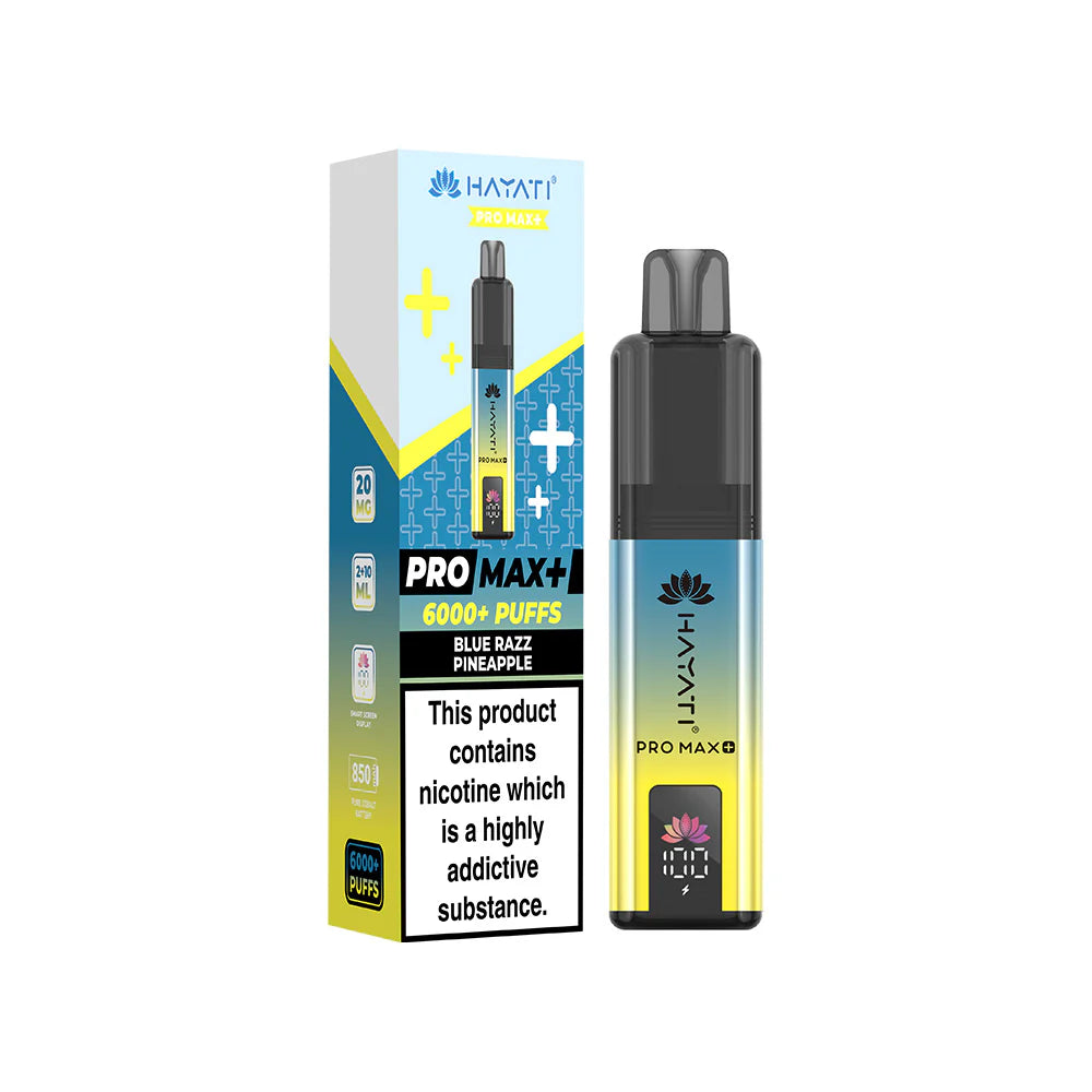 Hayati PRO MAX+ 6000+ Kits Blue Razz Pineapple