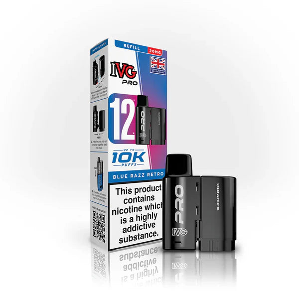 IVG Pro 12 Prefilled Replacement Pods  Blue Razz Retro